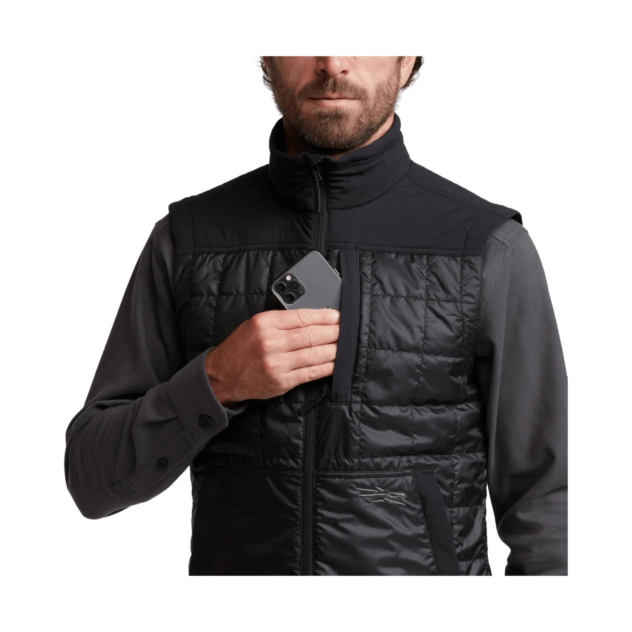 Sitka Men's Lowland Vest - Black Dry Weather Look