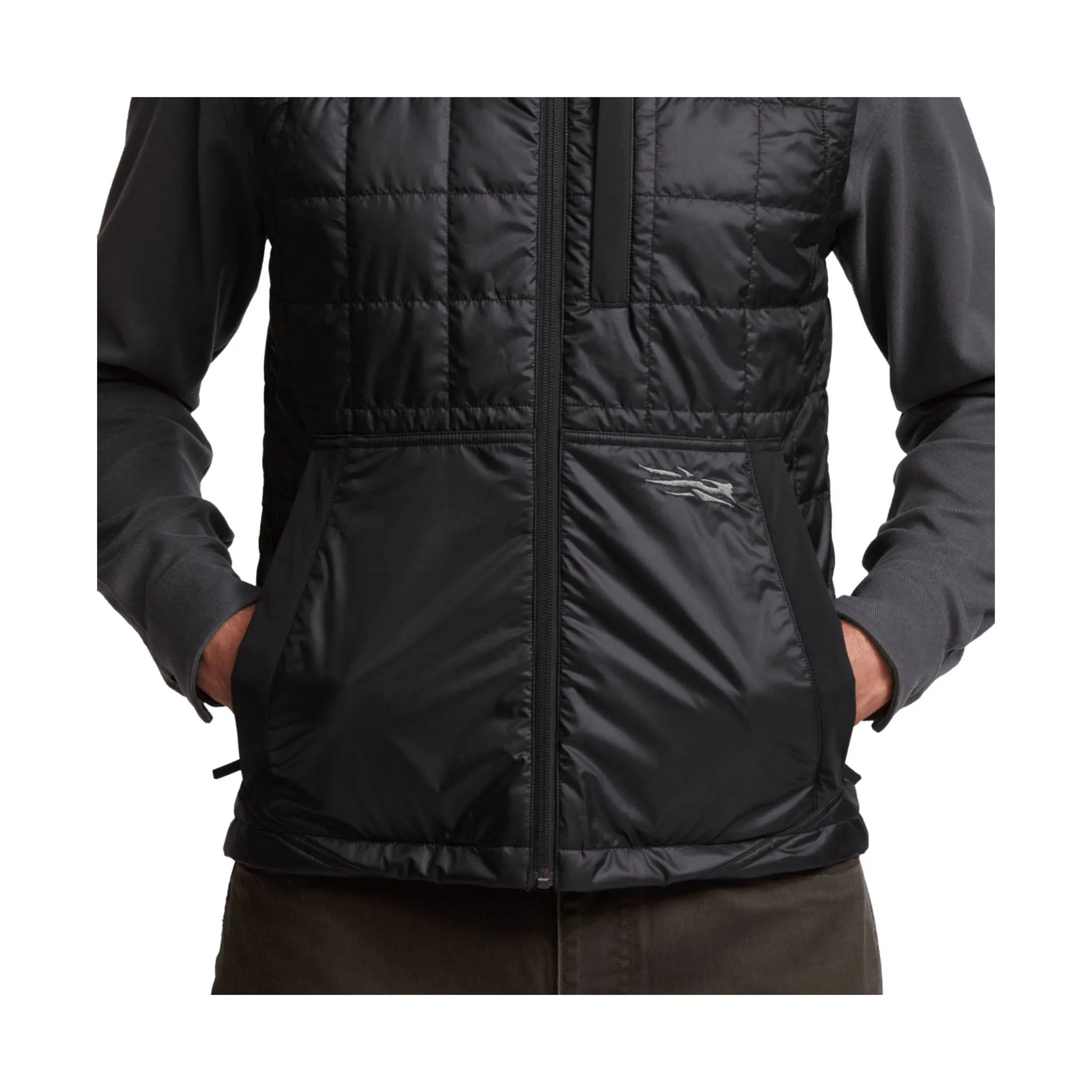 Sitka Men's Lowland Vest - Black QuickDryFinish Flexible Fit Wear