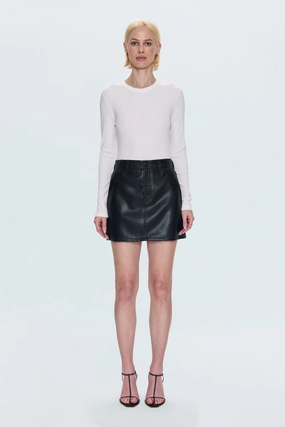Fair trade Minimal Design Skye Utility High Rise Mini Skirt - Slate Black