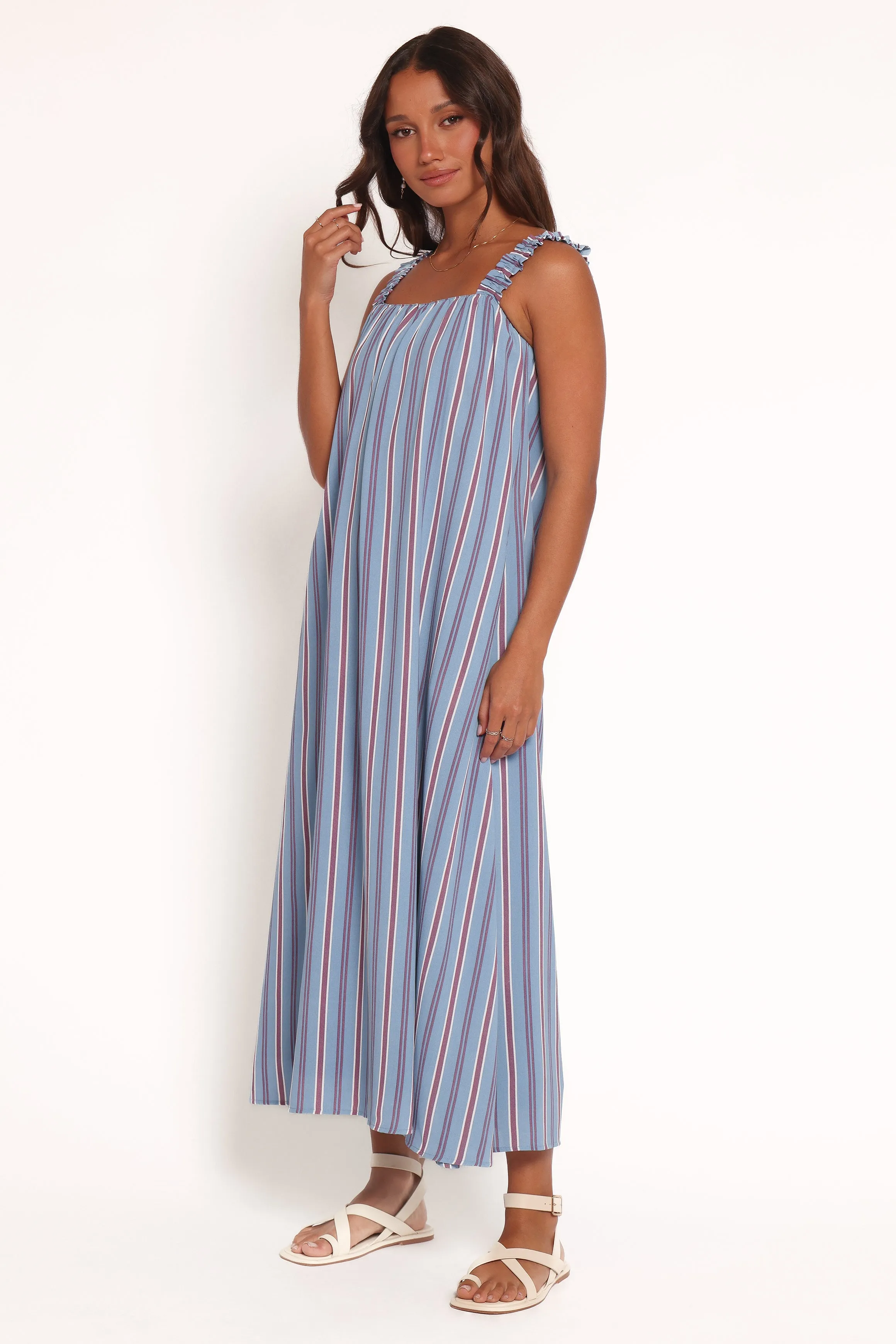 Alessandra Maxi Dress - Blue Stripe Cool Form