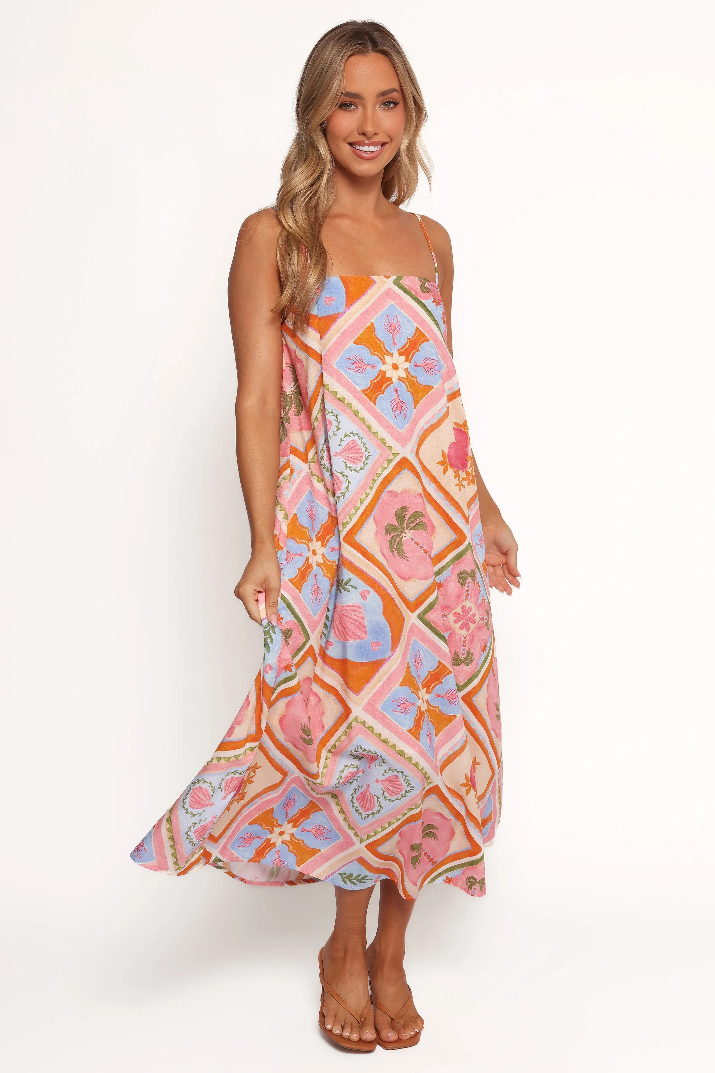 Gisela Midi Dress - Multi Tile Special-Occasion Breath Ease