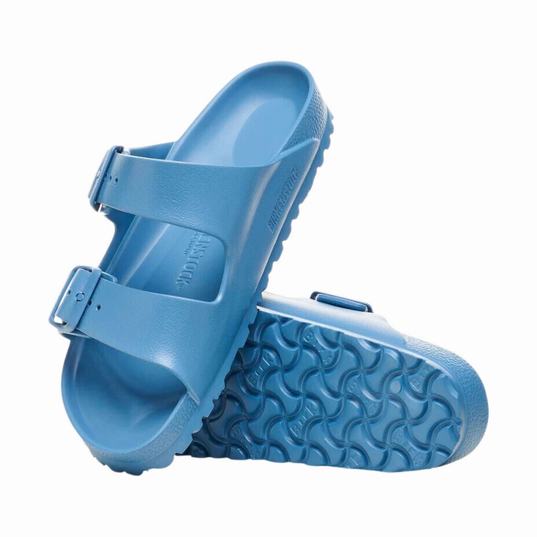 Moist Safe Reinforced Stitching Birkenstock Arizona Essentials EVA Sandal - Elemental Blue
