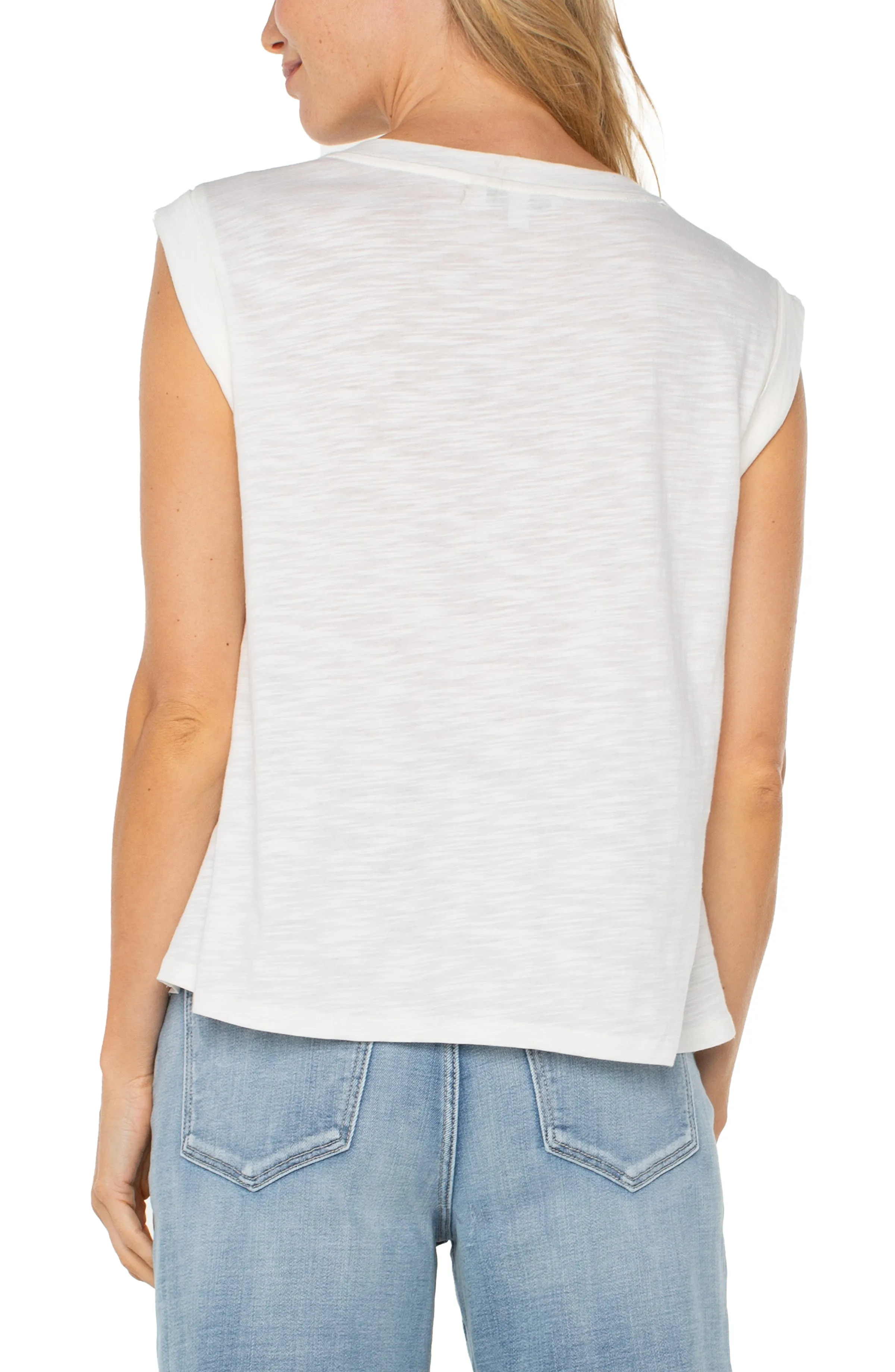 Sleeveless Woven Knit Top | Whipped Cream Trend Fit Warm Outfit product tweed warmth