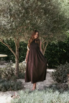 Lanna Maxi Dress - Chocolate Easy Drape