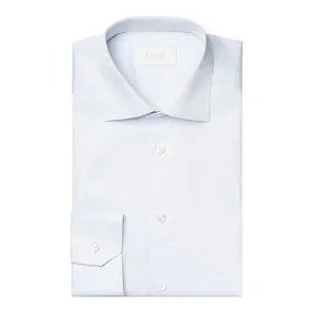 Relaxed Wear Trendy Fashion Slim Fit Light Blue Elevated Twill Dress Shirt