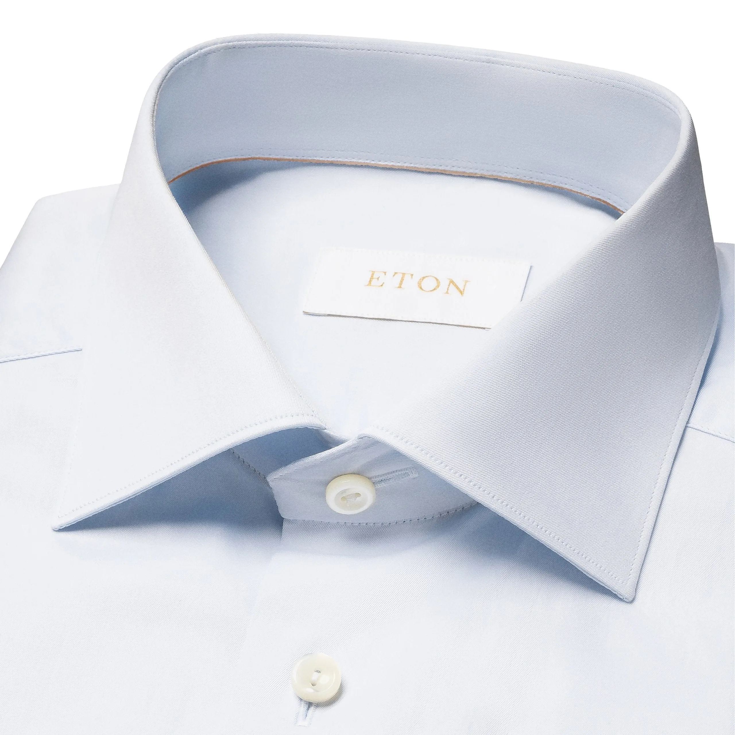 Slim Fit Light Blue Elevated Twill Dress Shirt Versatile Layer Hypoallergenic Lining