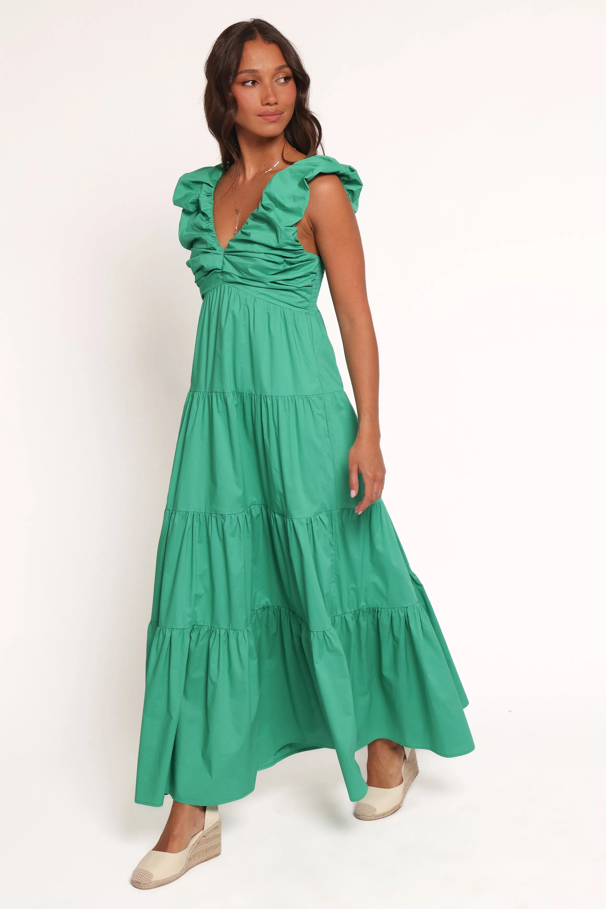 Elina Maxi Dress - Green Playful and flirty dress Slender Look