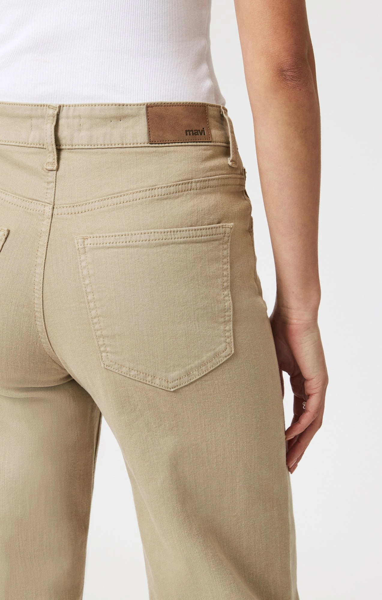 ALENA WIDE LEG IN SAGE GREEN FLEX BLUE Low Maintenance Fabric Daily Favorite