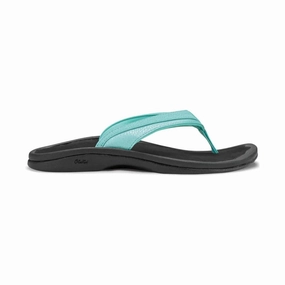 OluKai Women's Ohana Sandals - Sea Footbed Massage Nodes Comfortable Daily Footwear