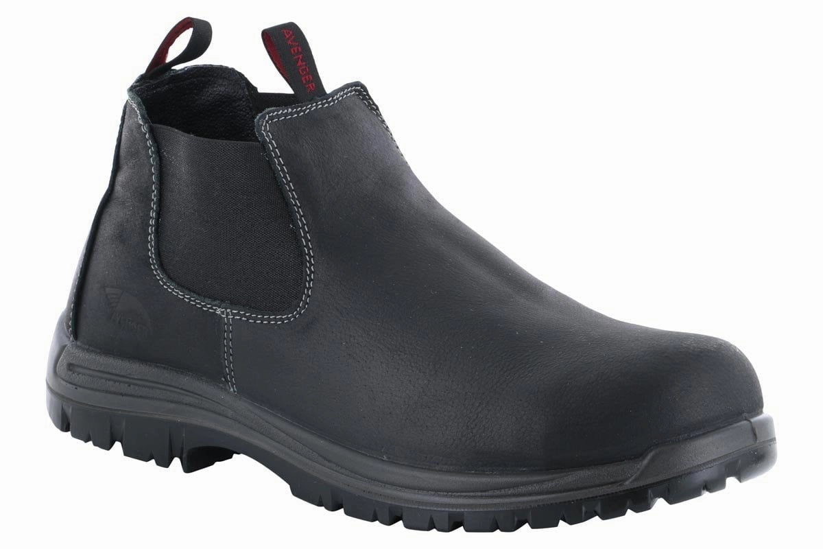 Avenger Foreman Composite Toe Slip On Boot Black Minimal Profile