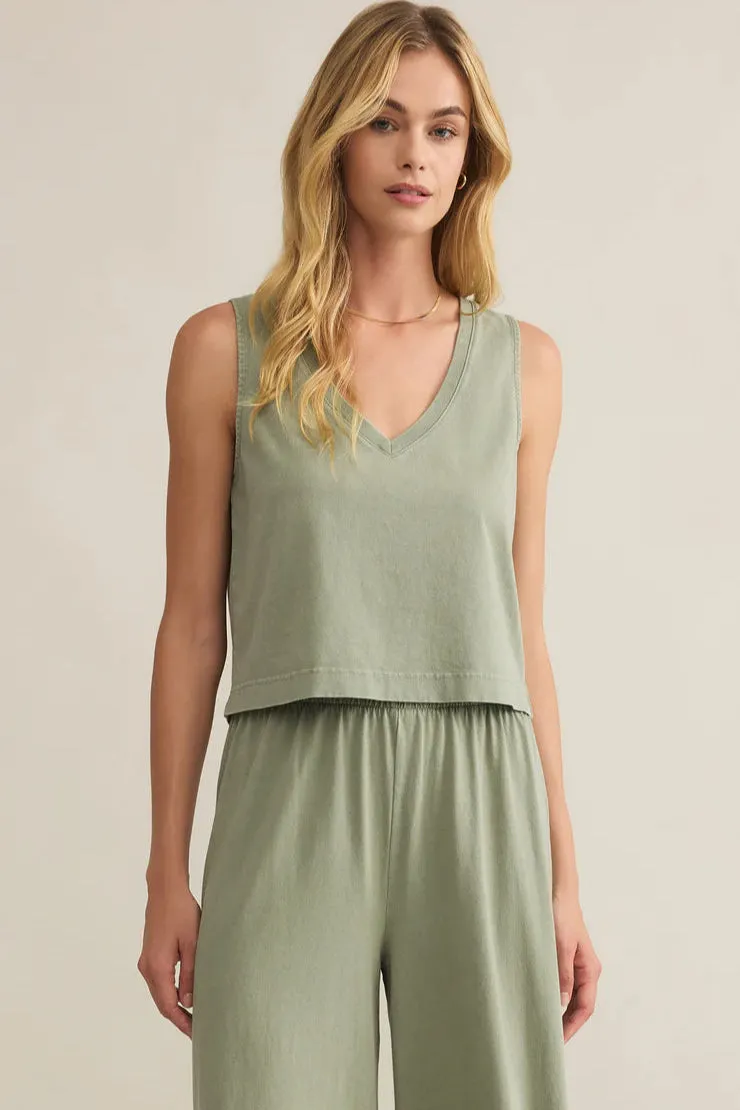 Sloane V-Neck Top | Avocado Comfy Top Essential Minimal