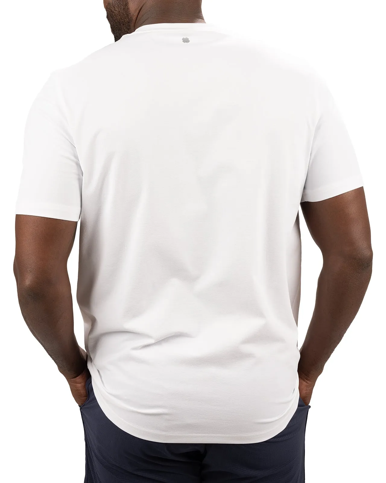 WrinkleFreeFabric Flexible Ribbed Neckline Slub T SS