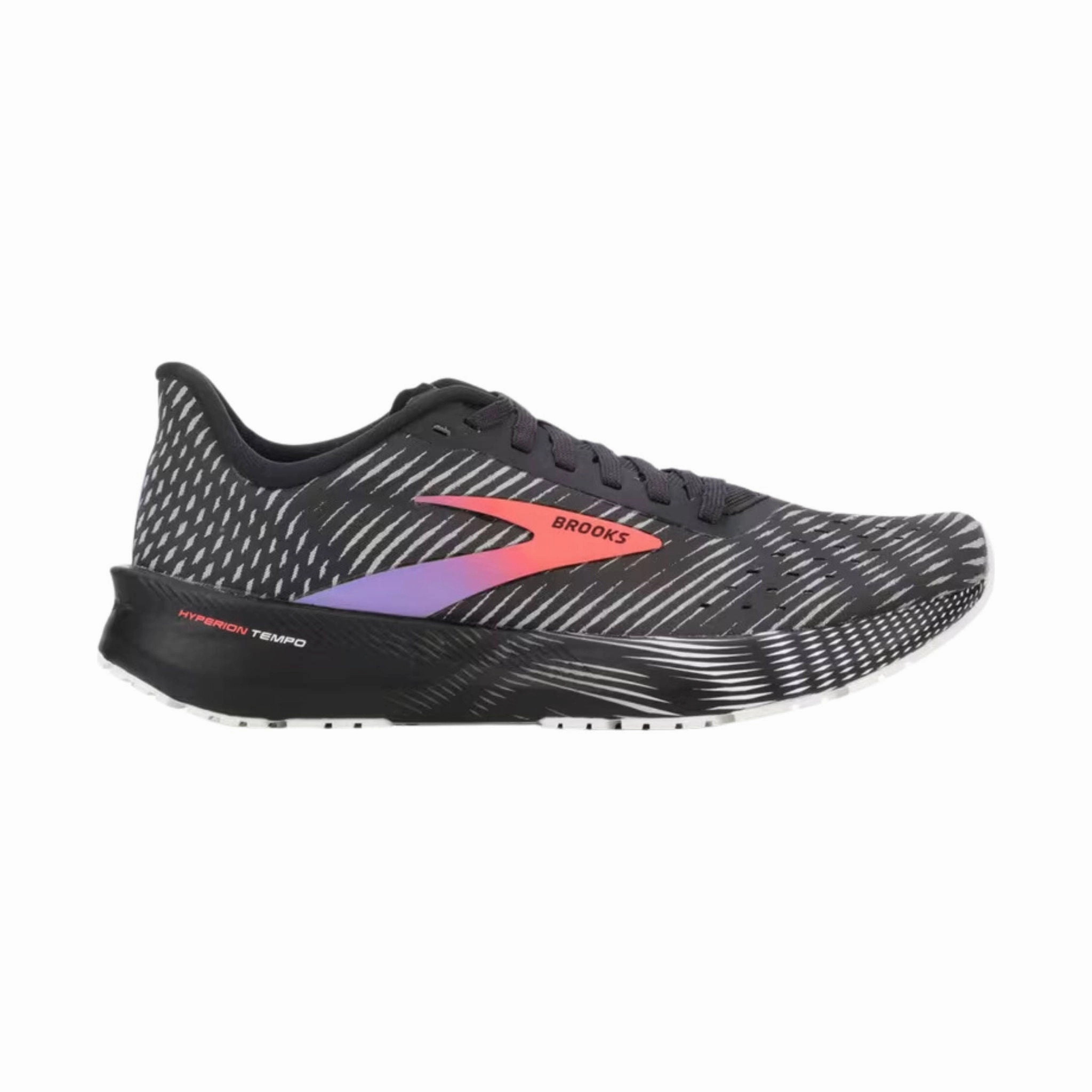 Quick Workout Brooks Women's Hyperion Tempo Running Shoes - Black/Coral/Purple