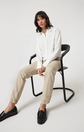 Mid Rise Structure Shopping Day Street Fashion Textured IVY SLIM CARGO IN TIDAL FOAM FLEX BLUE