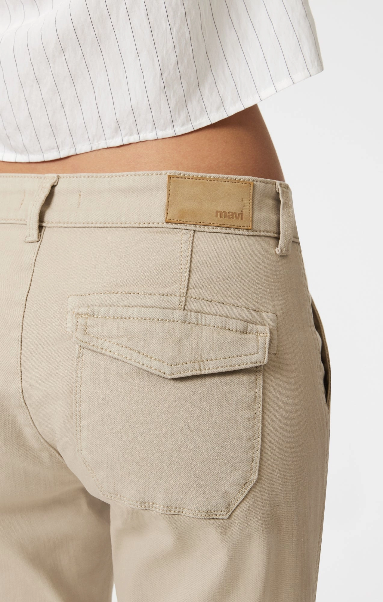 IVY SLIM CARGO IN TIDAL FOAM FLEX BLUE clean design