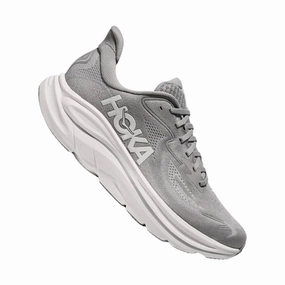 EVA Seamless Knit Body HOKA Men's Clifton 10 Running Shoes - Stellar Grey/Stardust