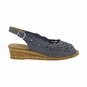 Beach Sandals Open Frame Spring Step Women's Orella Sandals - Blue