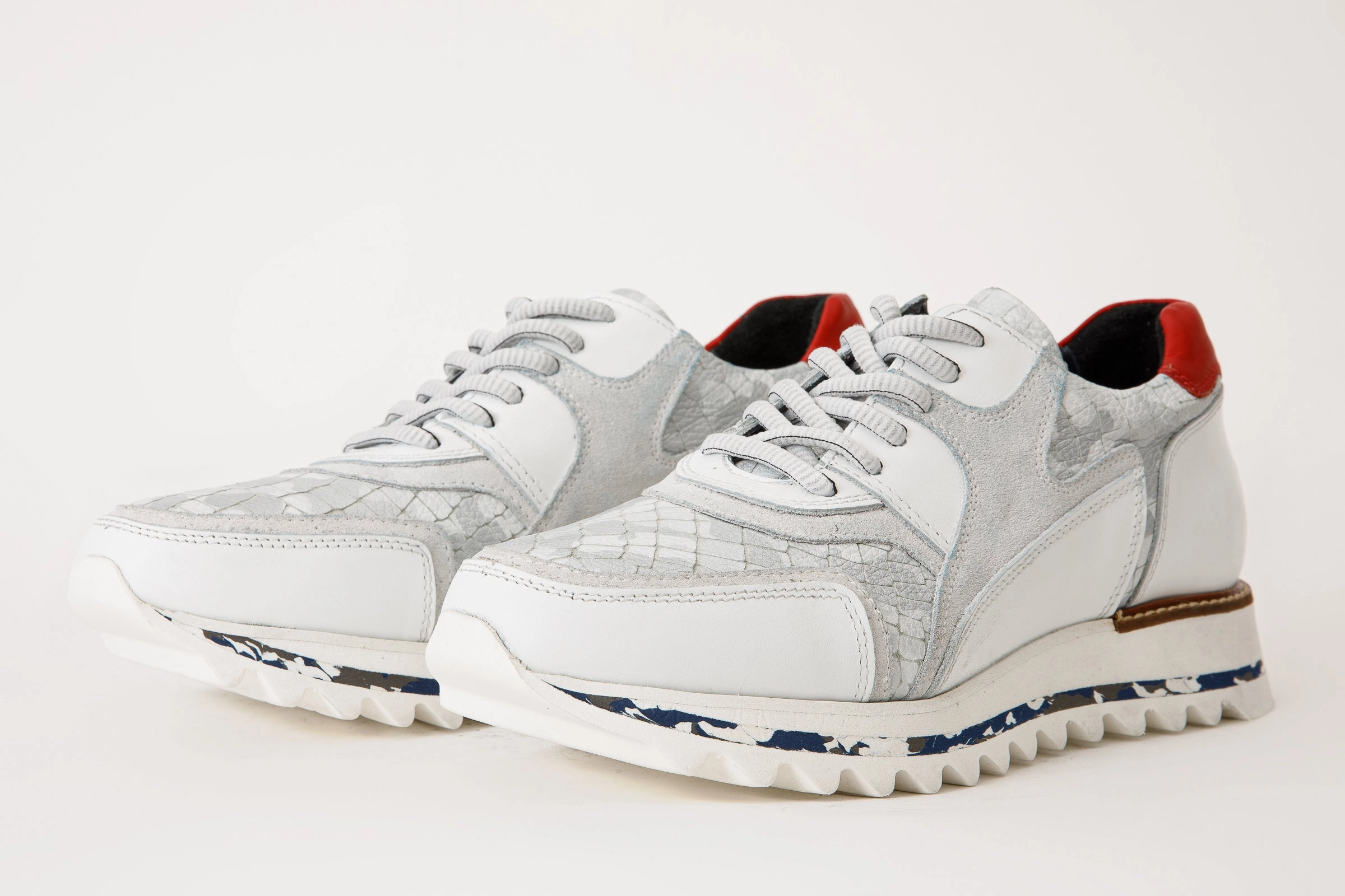 Comfortable Tongue The Cakarta White Leather Men Sneaker FINAL SALE!