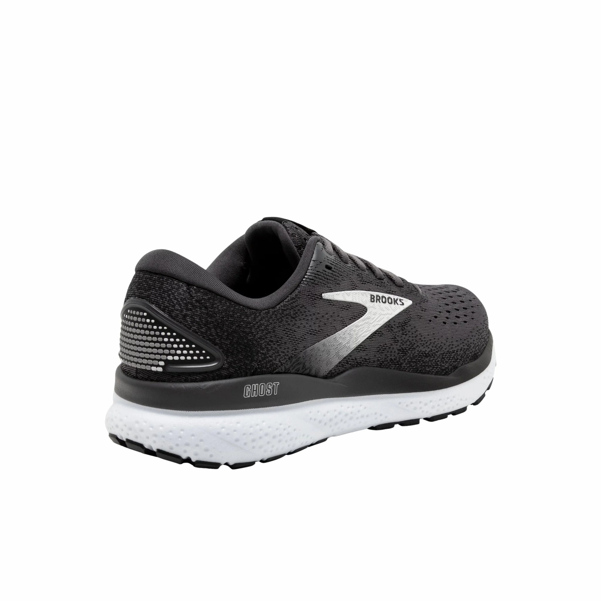 Brooks Men's Ghost 16 Road Running Shoes - Black/Grey/White Luxe sole