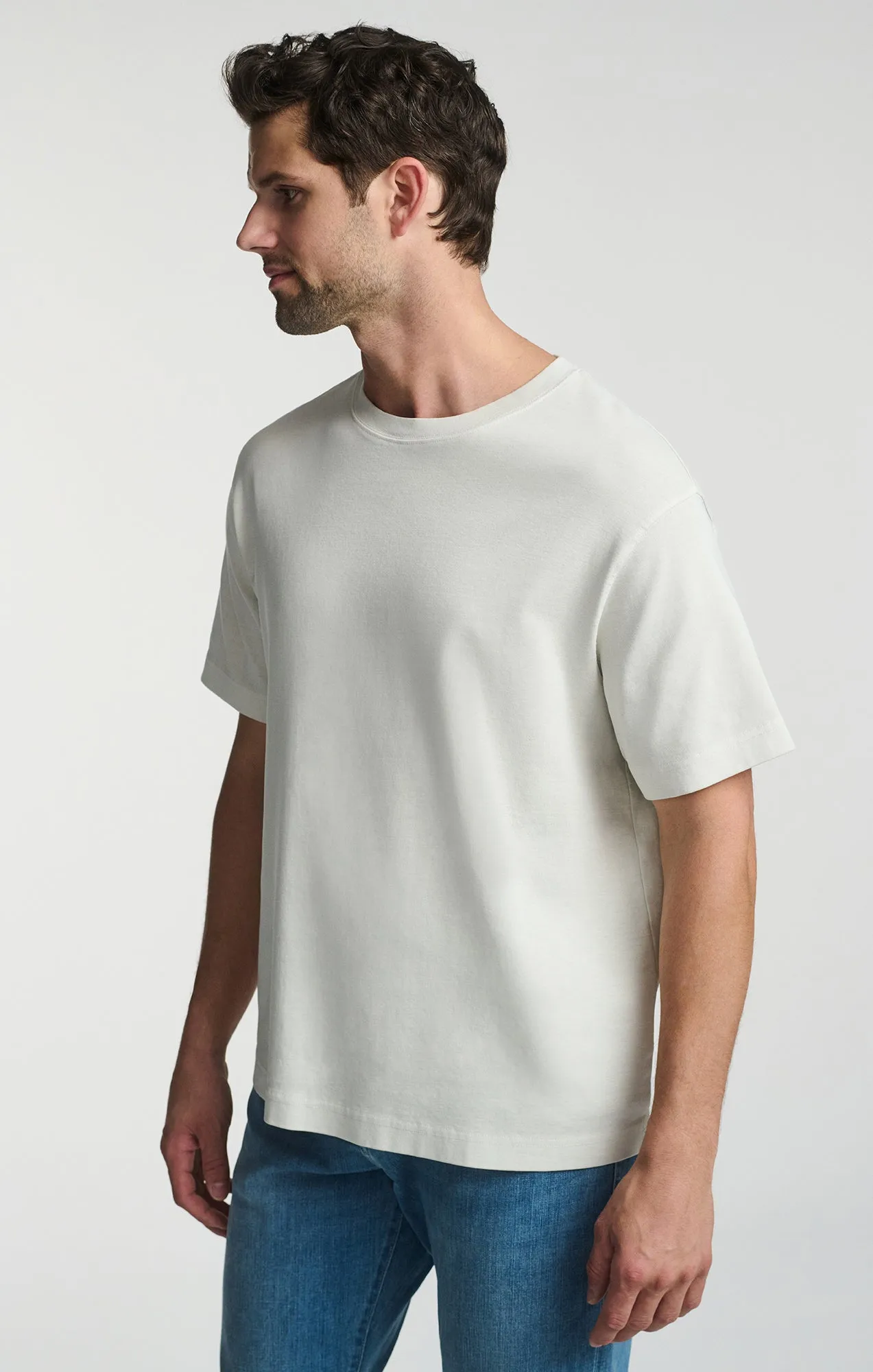 SHORT SLEEVE CREW NECK T-SHIRT IN FOGGY DEW Active Look UV resistant