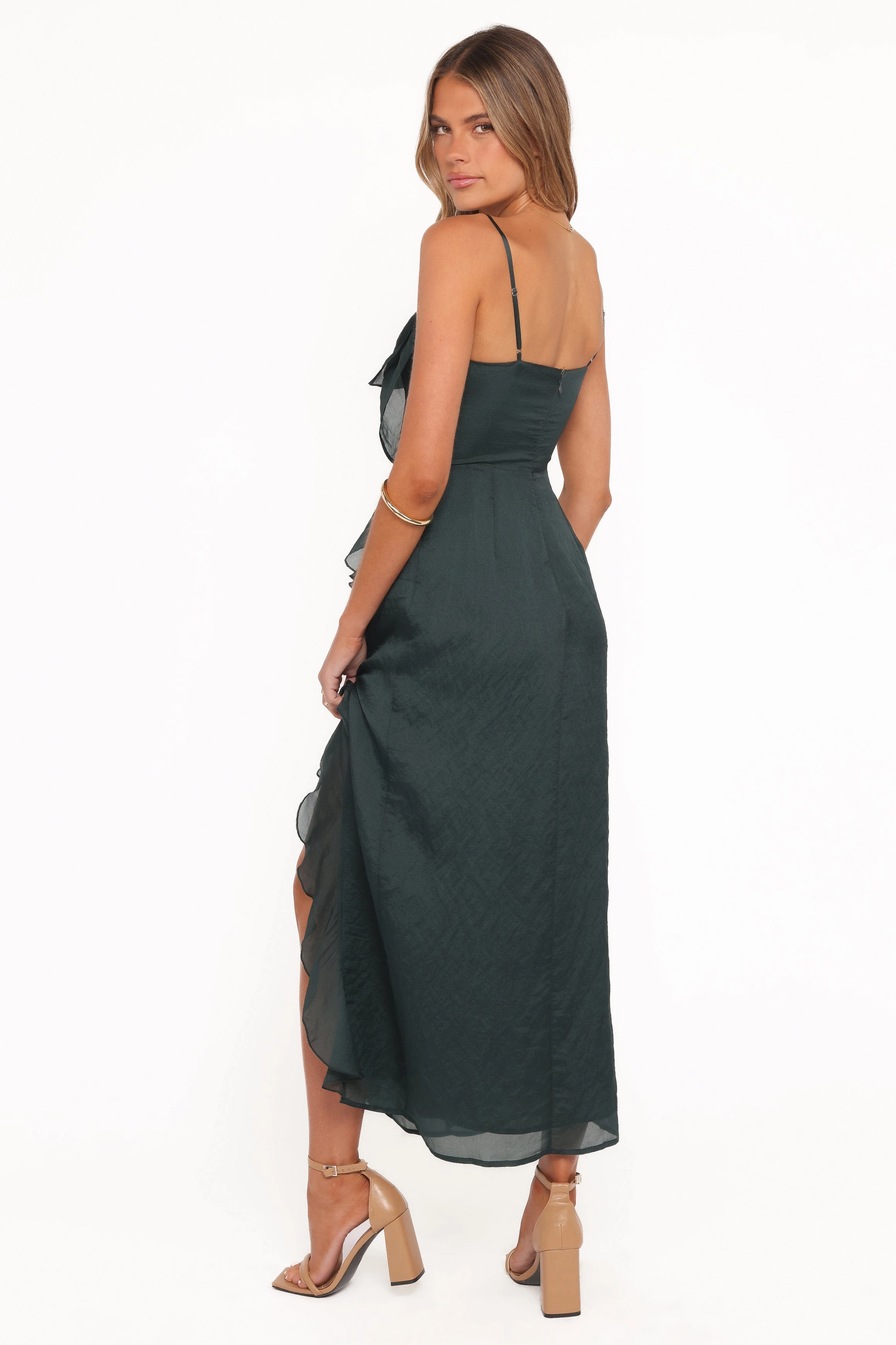 Adelyn Midi Dress - Emerald Seasonal Mood Warm-Layer
