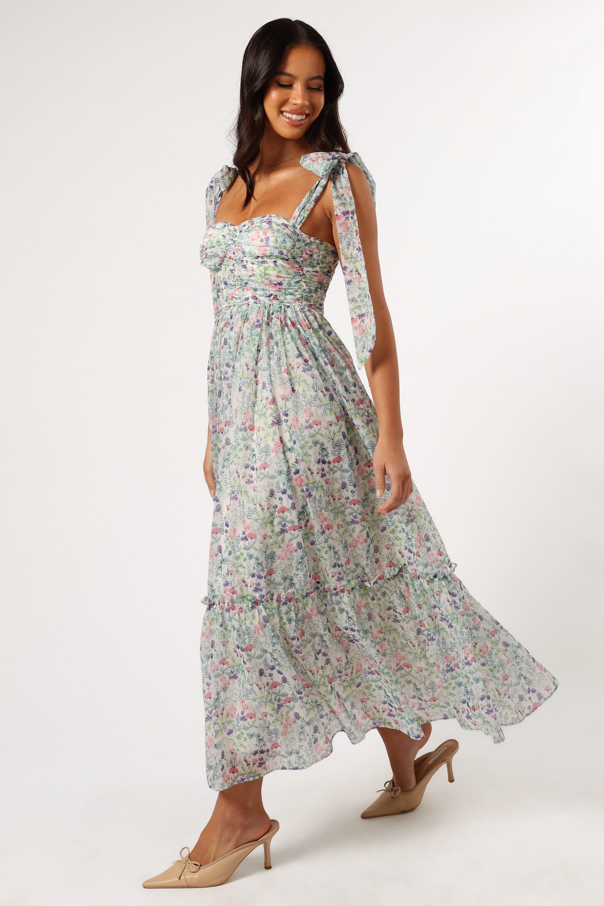 Floret Midi Dress - Multi Easy Pairing Subtle Edge