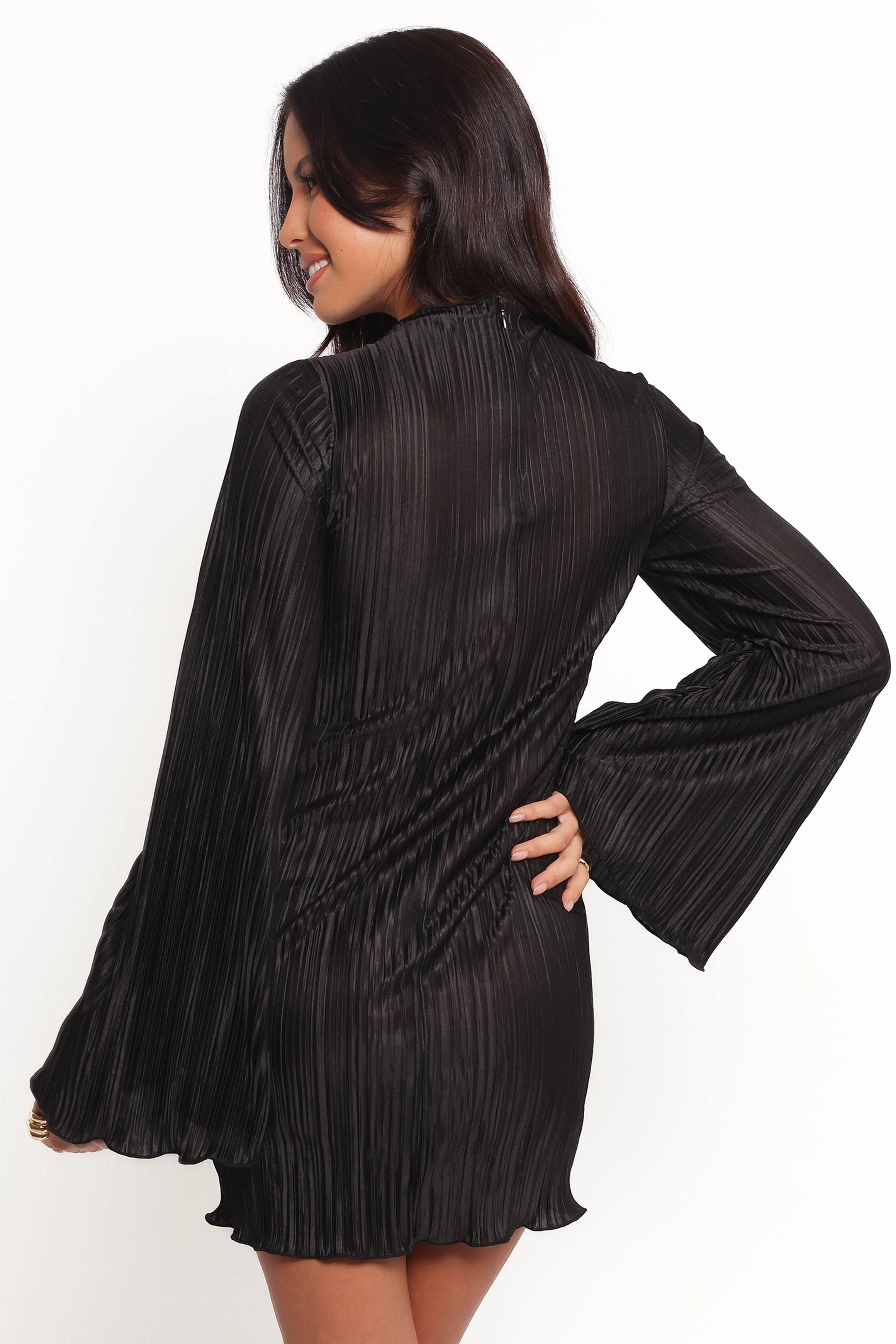 Cerise Mini Dress - Black Padded-Bust Petite friendly