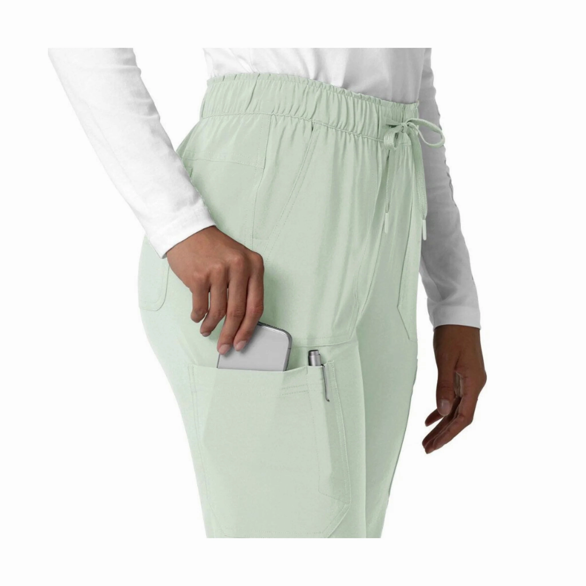 Full Comfort Carhartt Women's Force Cross Flex Straight Leg Cargo Scrub Pant - Fresh Mint