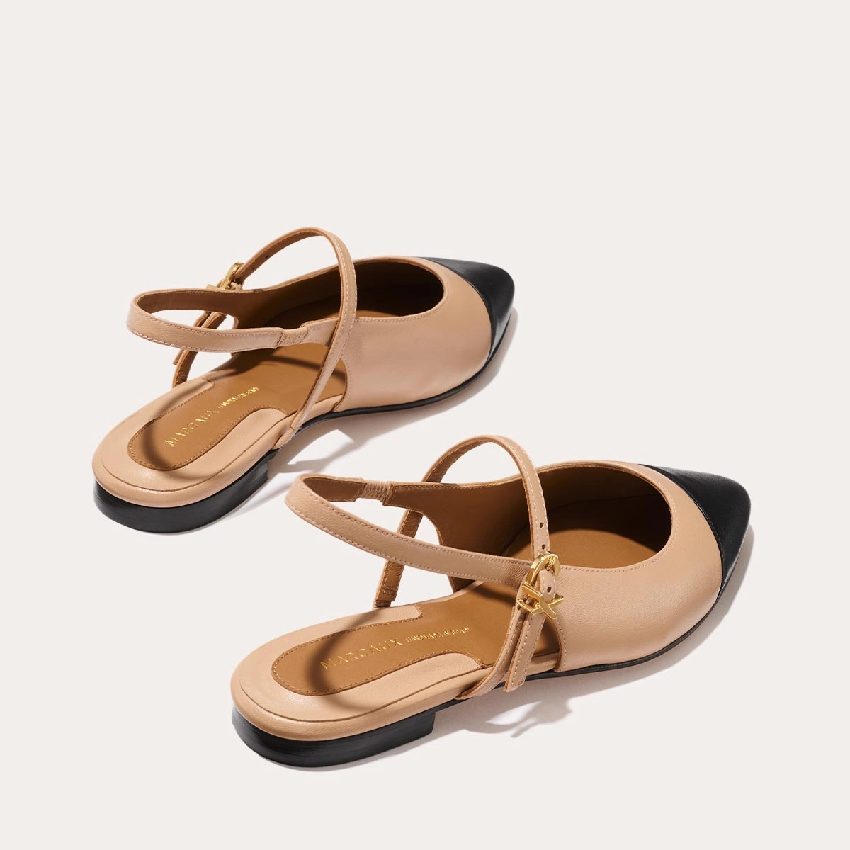Everyday Shoes The Crosby Sling - Dune and Black Nappa