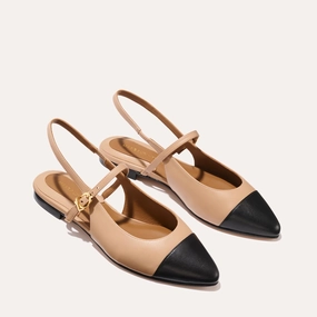 Non-Slip Sole The Crosby Sling - Dune and Black Nappa