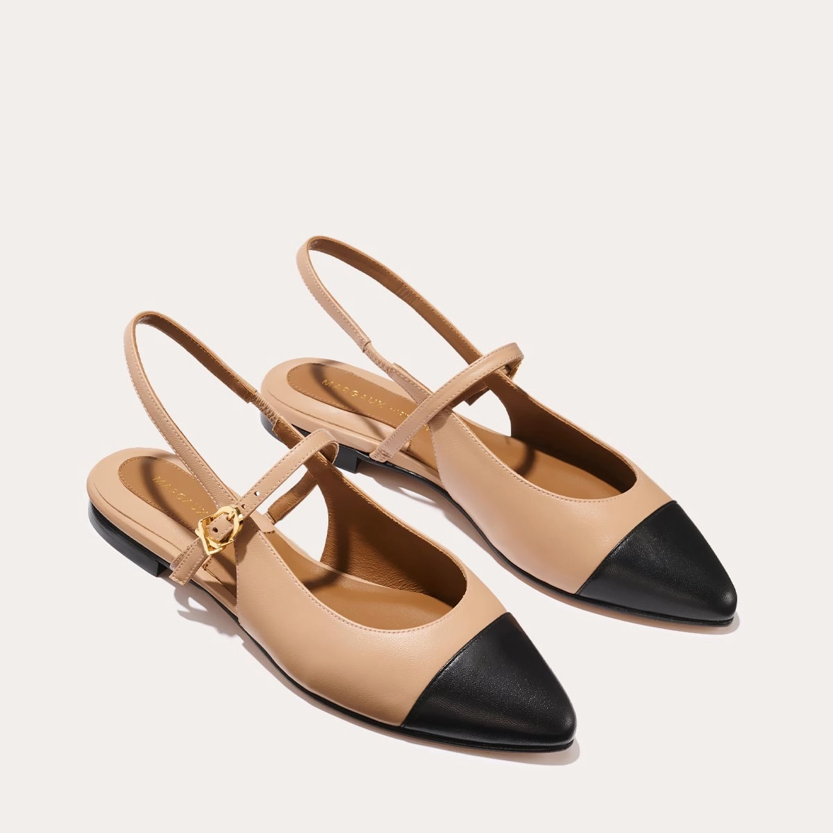 Non-Slip Sole The Crosby Sling - Dune and Black Nappa