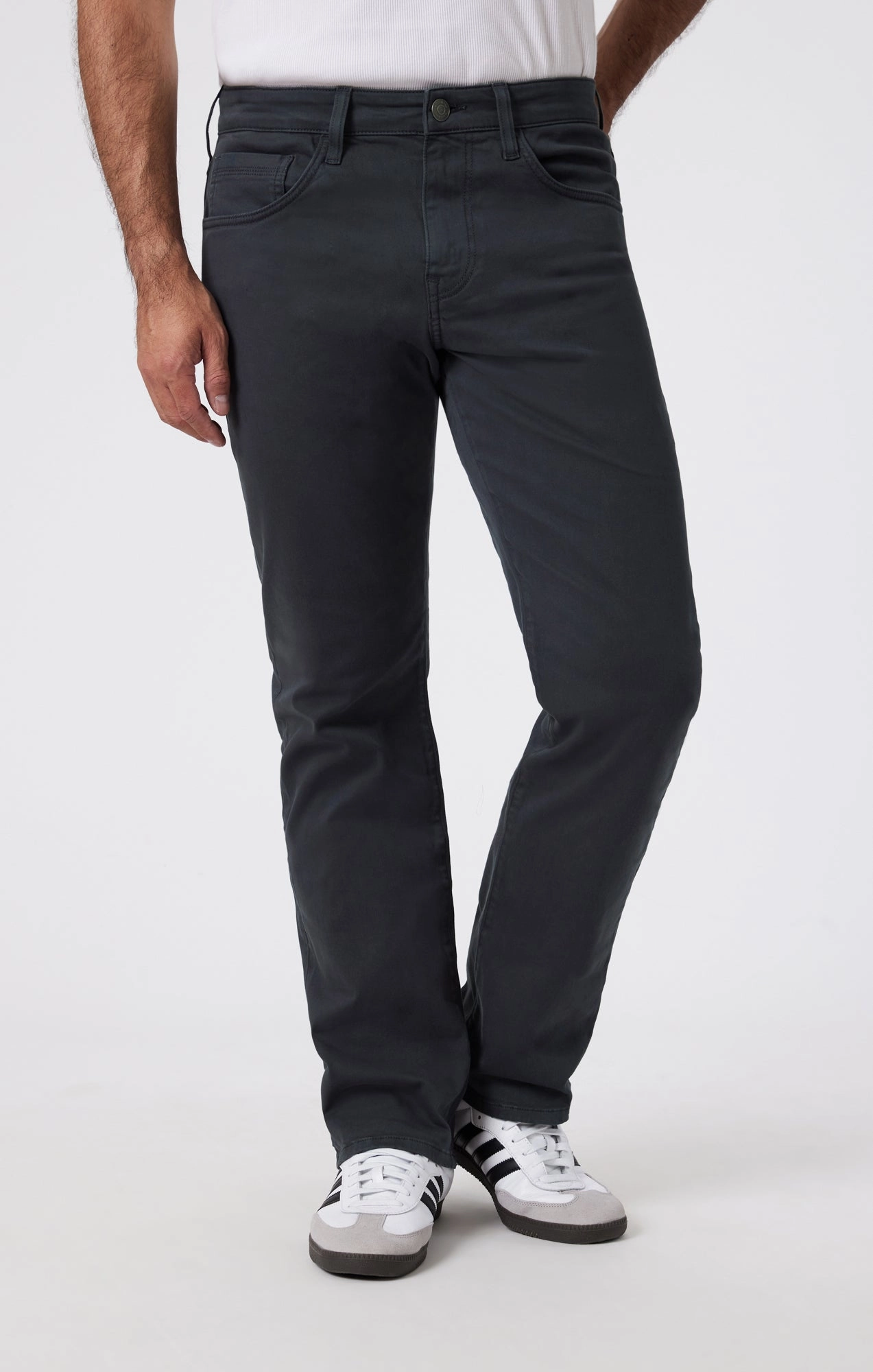 NonSlipInnerGrip Sporty Chic MATT RELAXED STRAIGHT LEG IN ANTHRACITE CASUAL TWILL