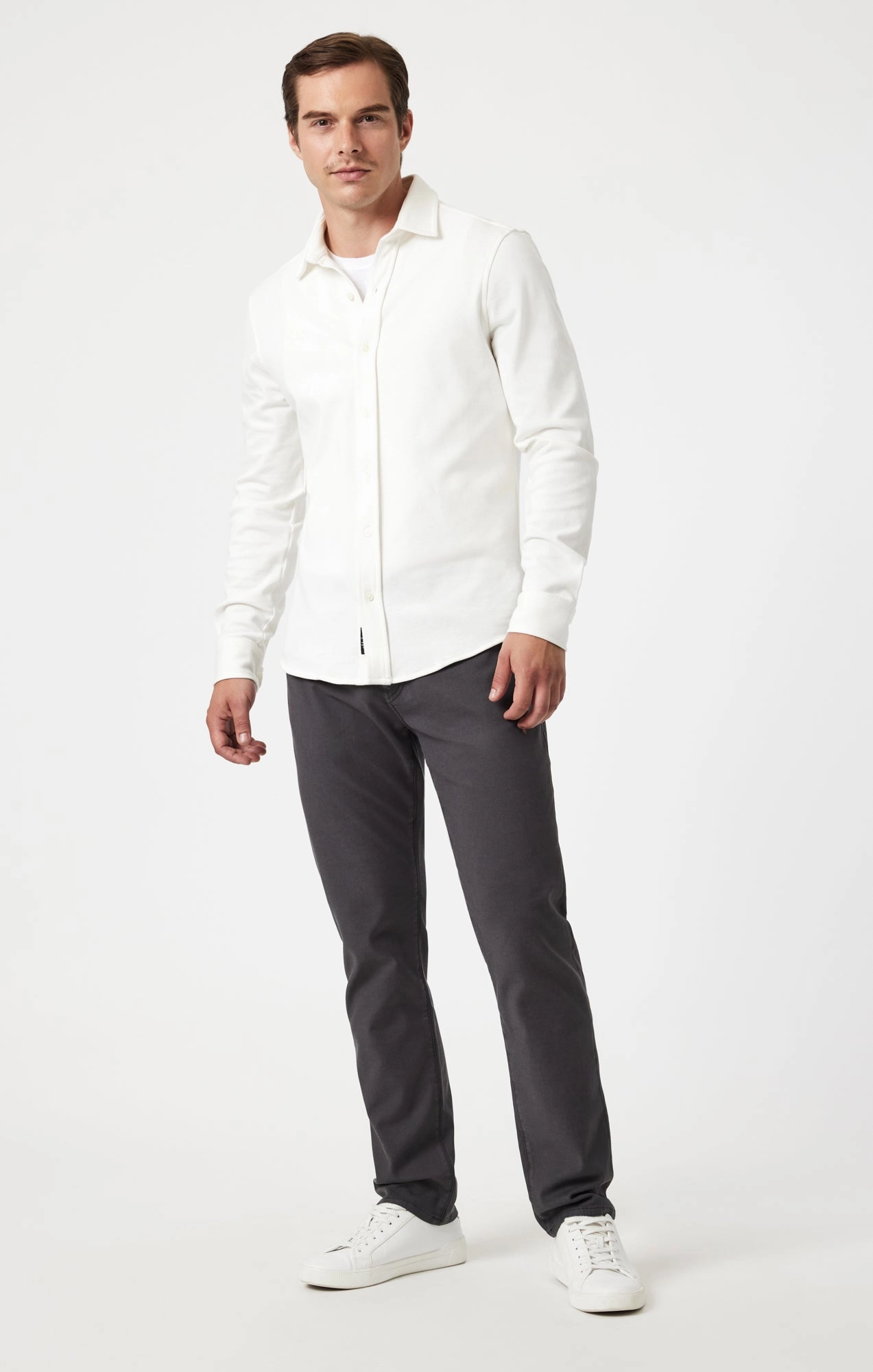JAKE SLIM LEG IN ASH LUXE TWILL Layer Fit Quick Release Buckle