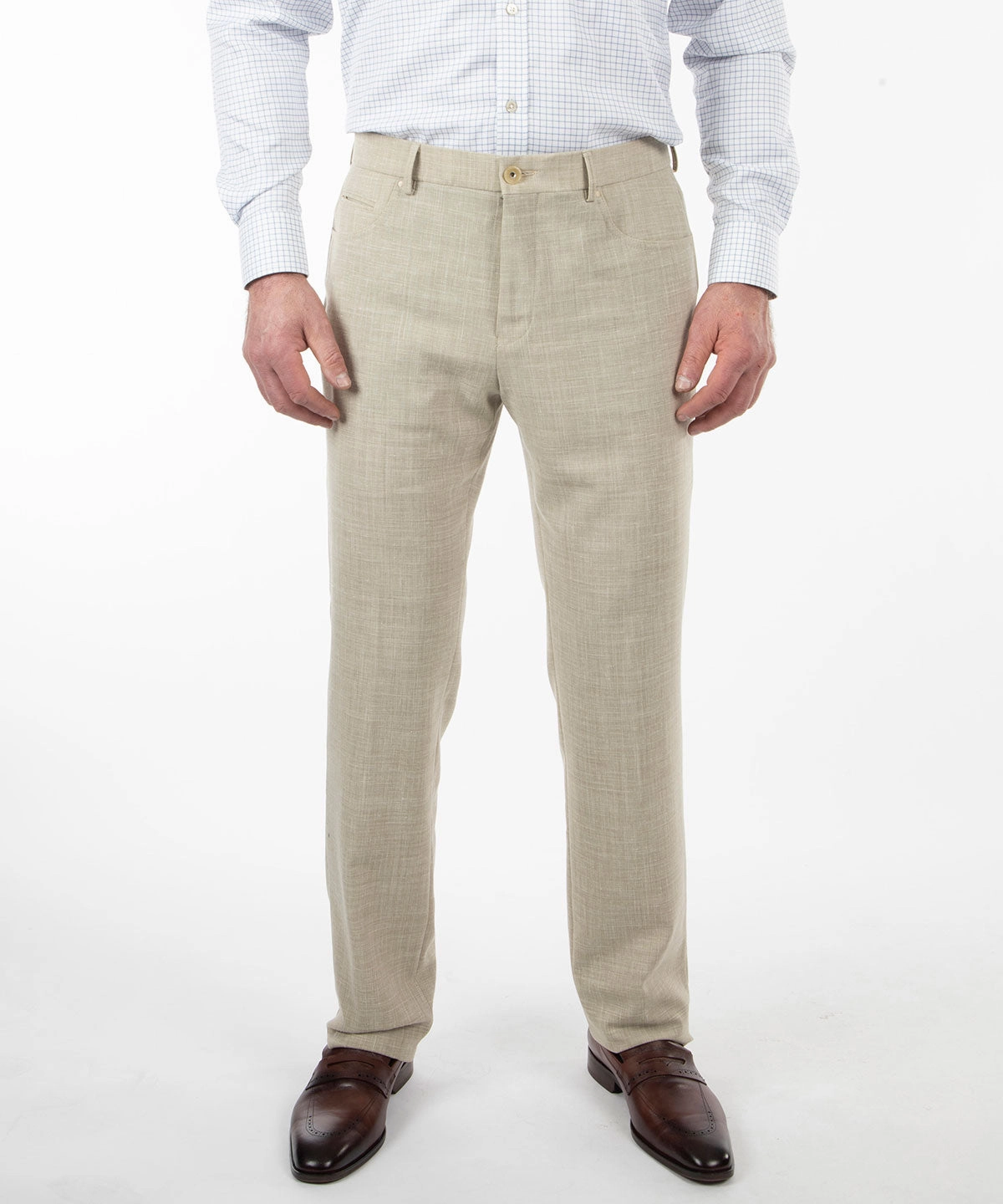Ultra Soft Blend Lightweight Wear Signature Bi-Stretch Performance Linen 5-Pocket Pants