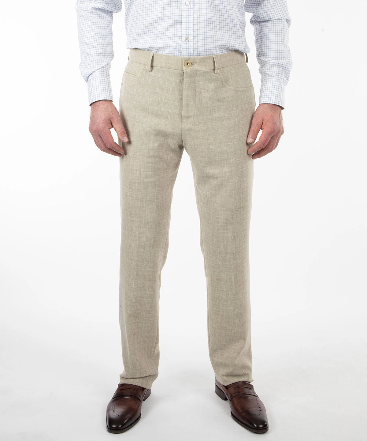 EcoFriendlyMaterials Casual Comfort Signature Bi-Stretch Performance Linen 5-Pocket Pants