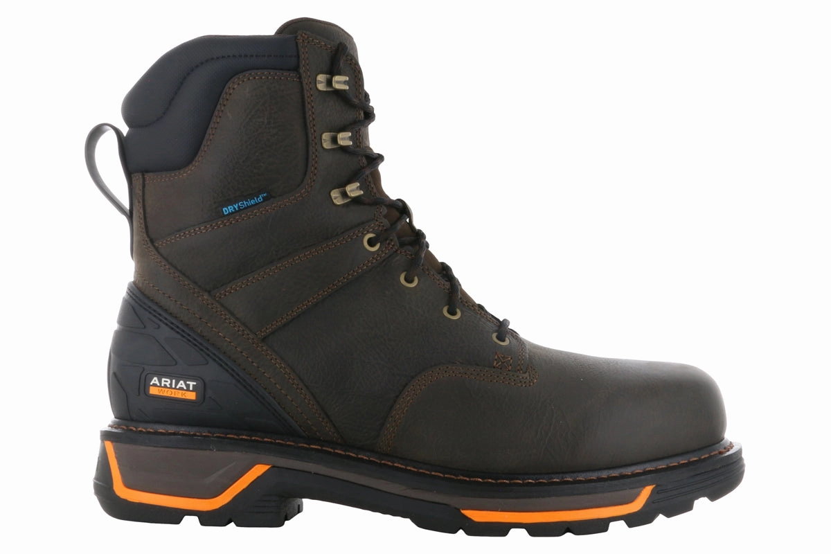 Ariat Big Rig 8" Waterproof Soft Toe Side Zip Boot Shock Absorbing Snowy Path work mode