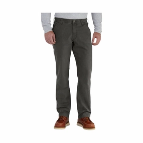 Carhartt Men's Rugged Flex? Rigby Relaxed Fit Pant - Peat Light wash Mid-rise fit