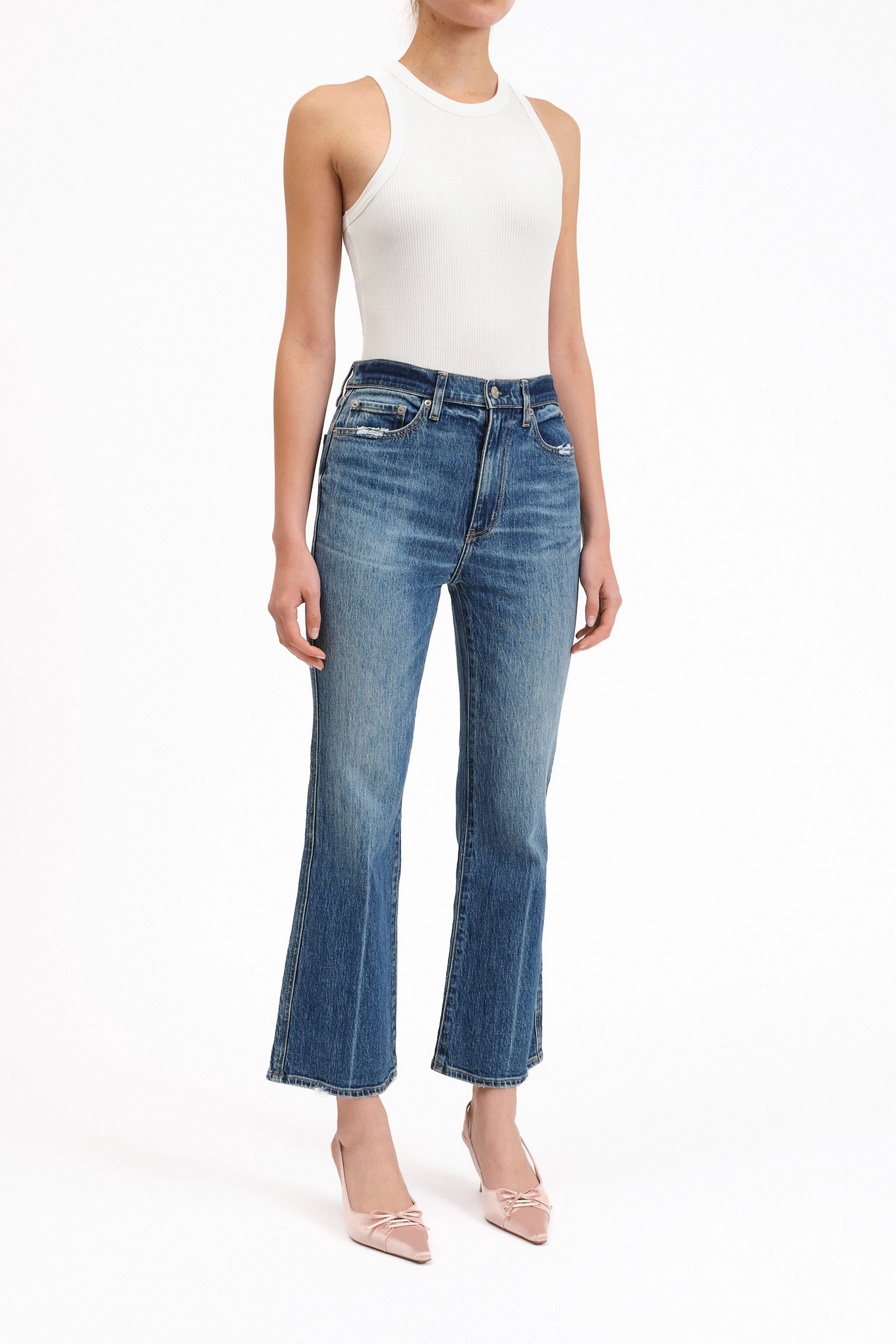 Ready Choice Soho High Rise Ankle Flare Jean - Rush Hour