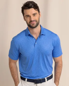 Essential Design Comfortable Look Driver Snazzy Scales Printed Polo - Dazzling Blue