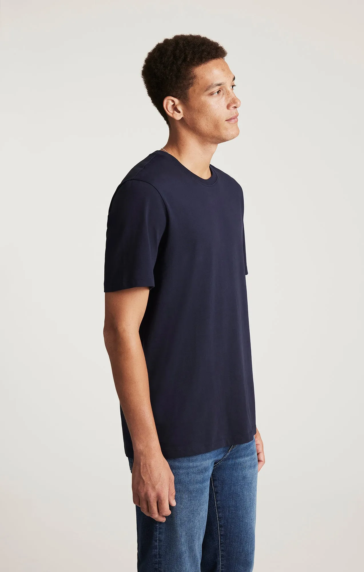 Anti Odor Technology Active Layers SHORT SLEEVE CREW NECK T-SHIRT IN BARITONE BLUE