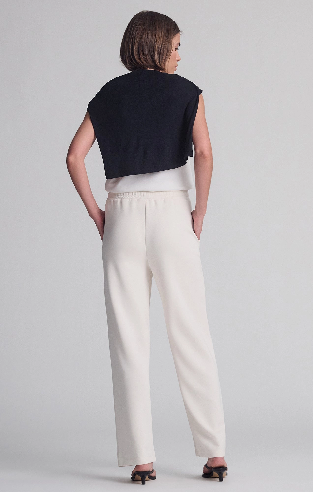 SPORTY LUXE TENCEL? PANTS IN COCONUT MILK EcoFriendlyDye Sporty Fit Design