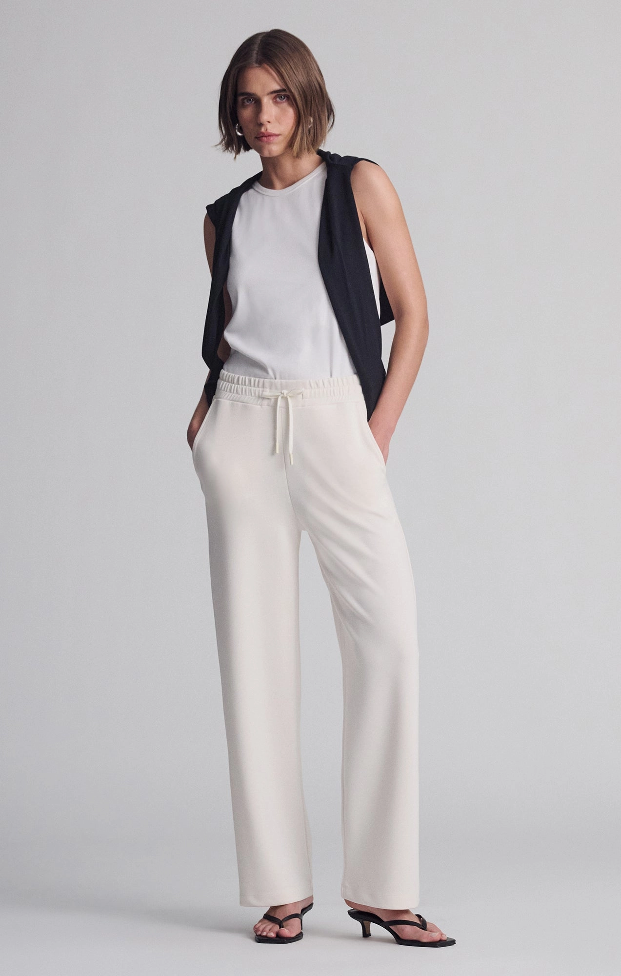 StainResistantFinish SPORTY LUXE TENCEL? PANTS IN COCONUT MILK