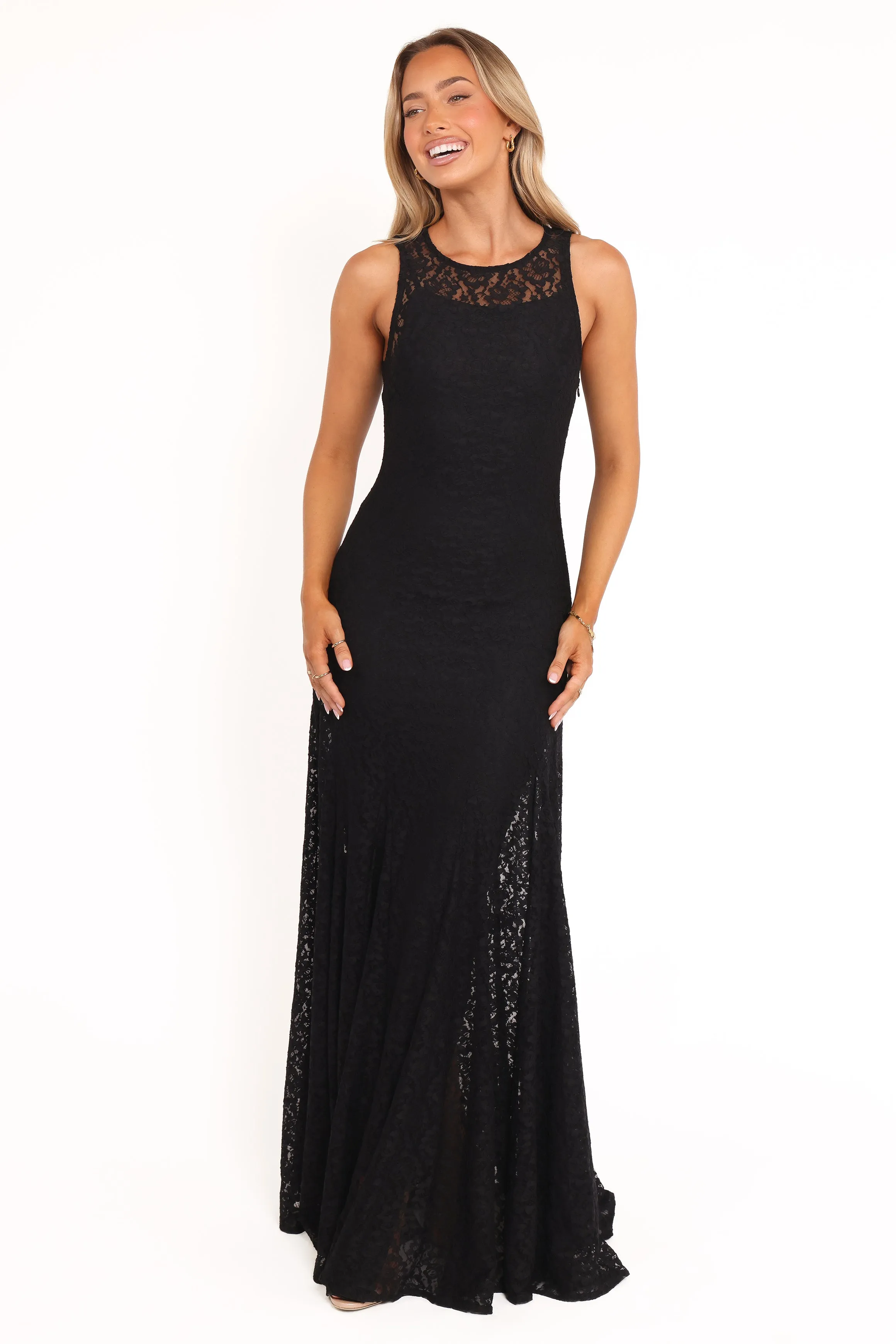 Keani Maxi Dress - Black Lace Art Soul