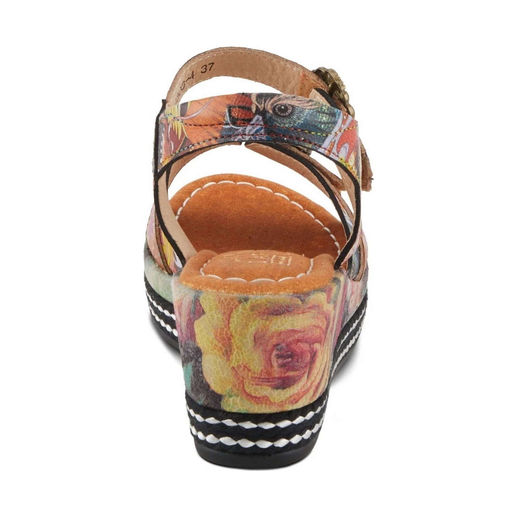 Spring Step L'Artiste Women's Flavour Sandals - Camel Multi Comfortable Open-toe Shoes Easy Slip On