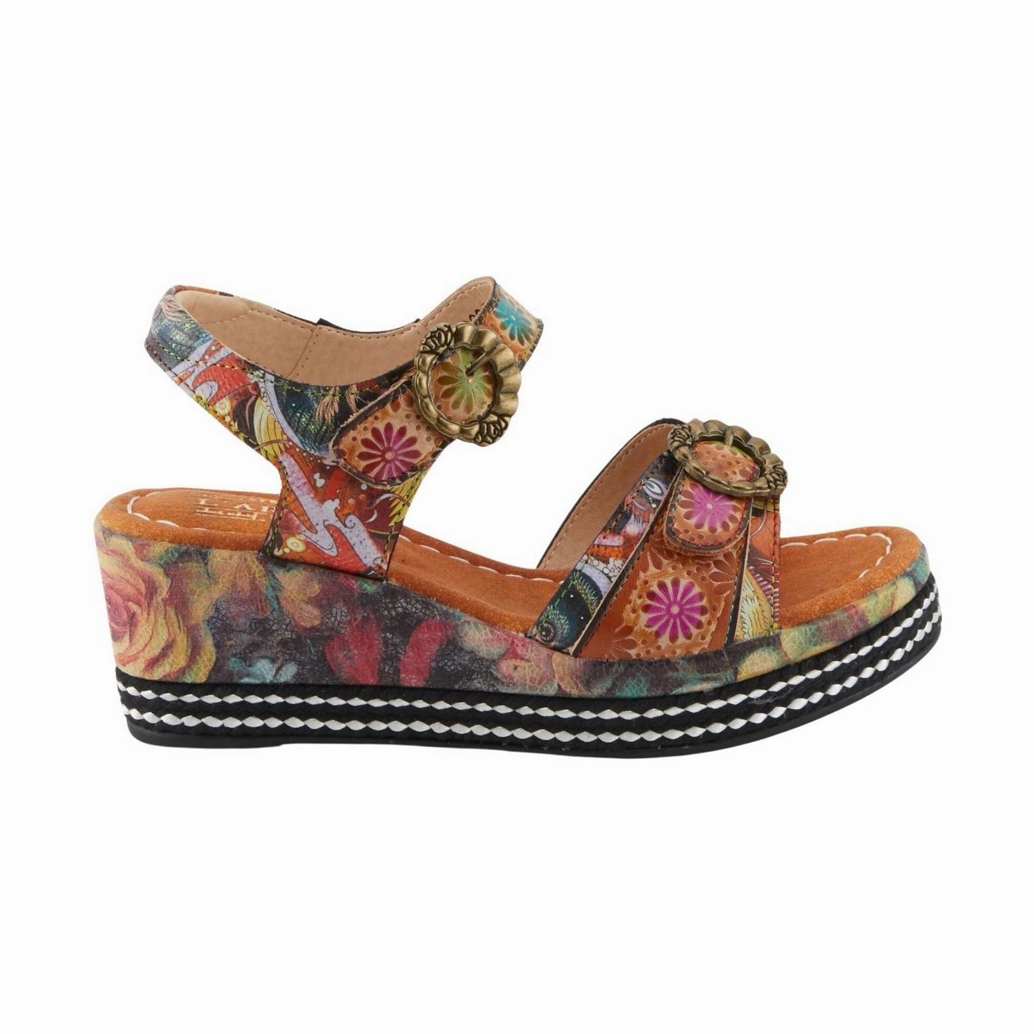 Light Trail Bare Motion Spring Step L'Artiste Women's Flavour Sandals - Camel Multi