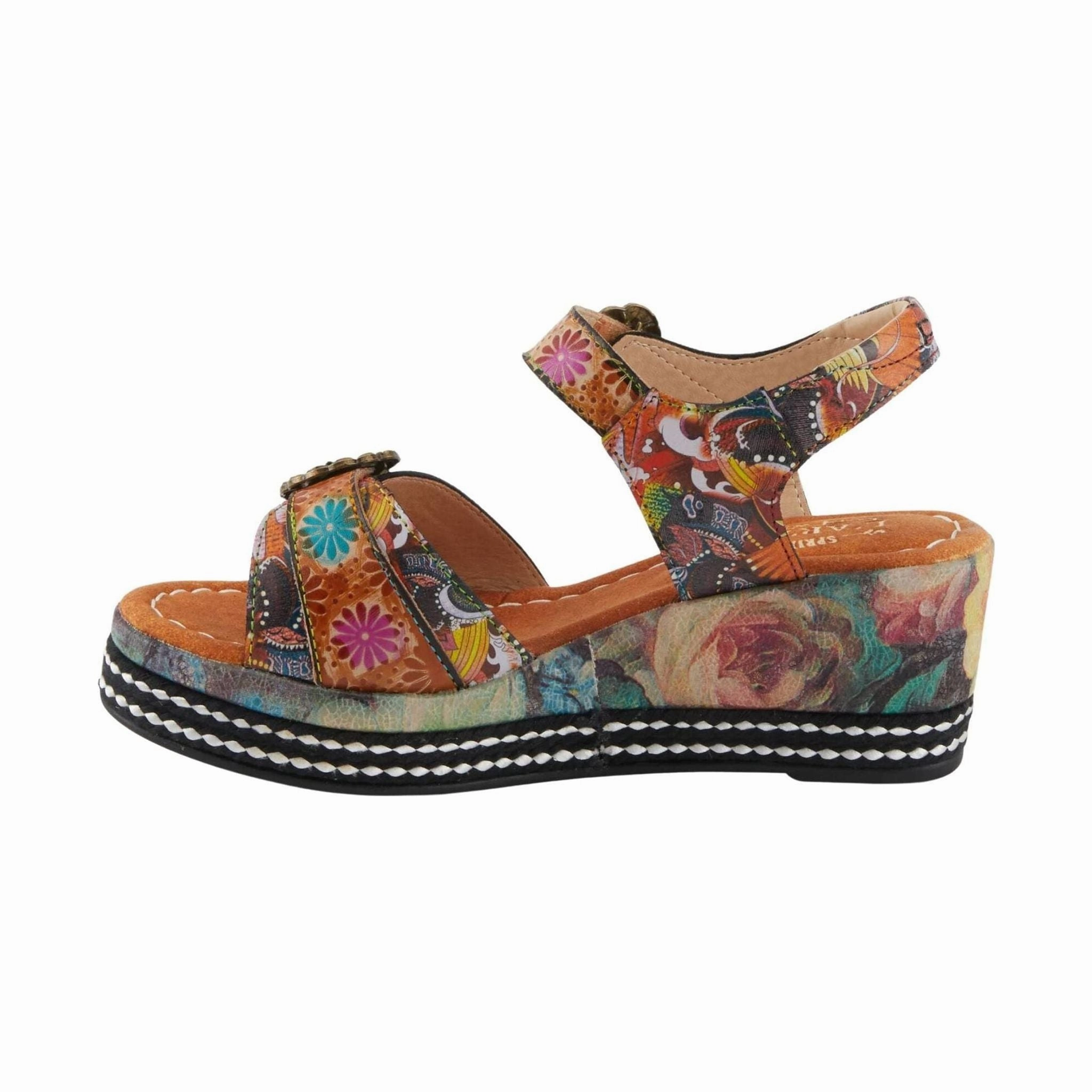 Stylish Walking Shoes Spring Step L'Artiste Women's Flavour Sandals - Camel Multi