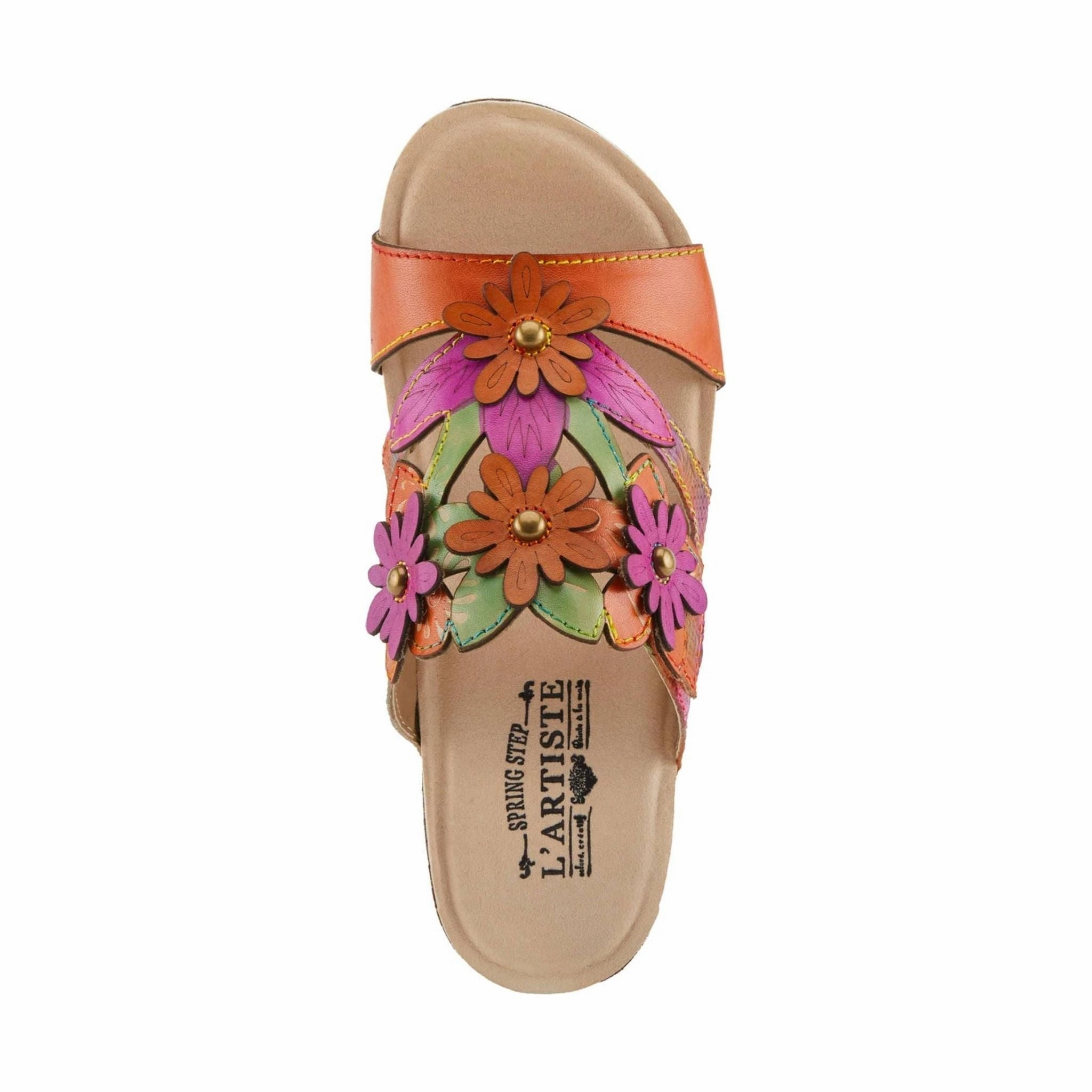 Breathable Upper Spring Step L'artiste Women's Lavonda Sandals - Orange Multi