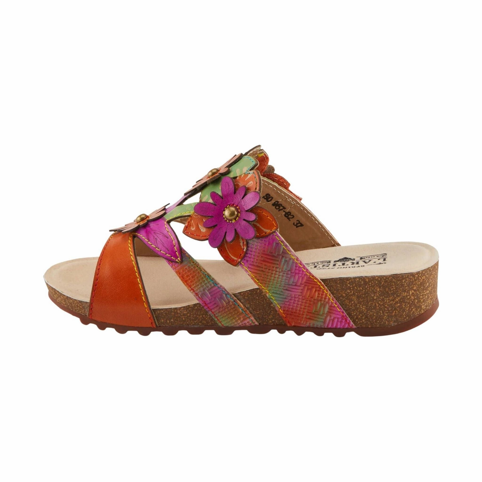 Chill Walk Chic Sporty Sandals Spring Step L'artiste Women's Lavonda Sandals - Orange Multi