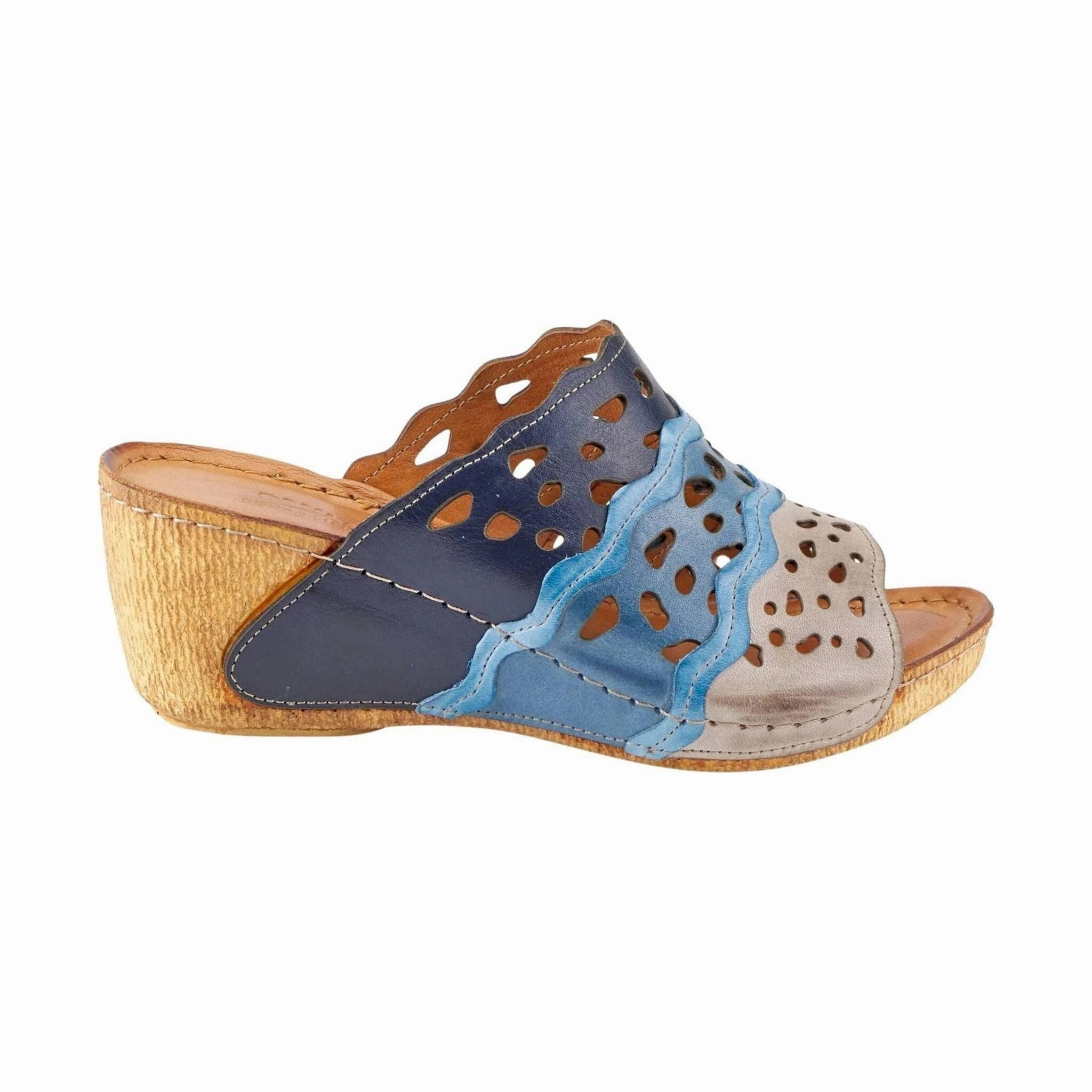 Chic Practical Multi Use Spring Step Women's Footy Sandals - Blue Multi