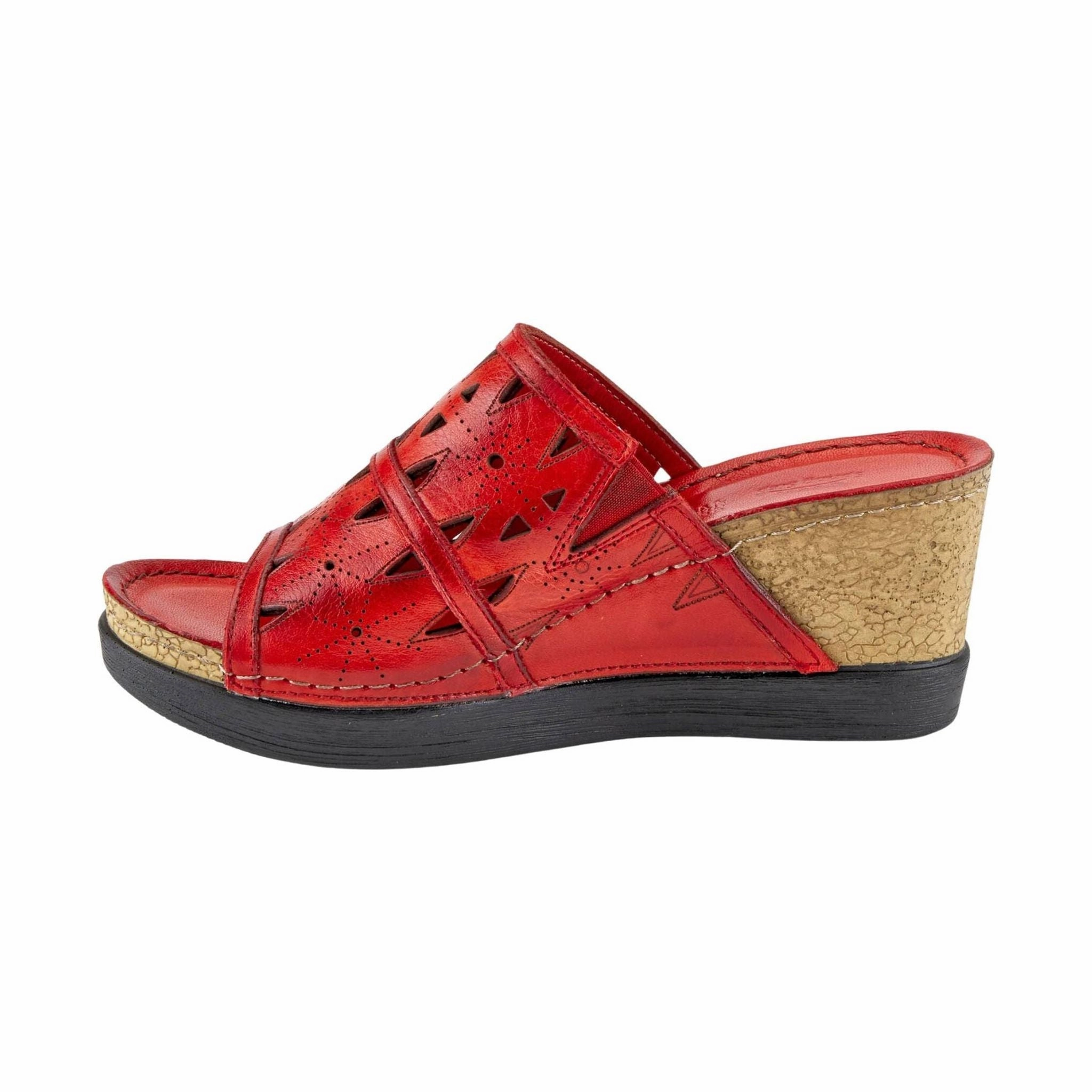 Modern Fit Spring Step Women's Fusawedge Sandals - Red